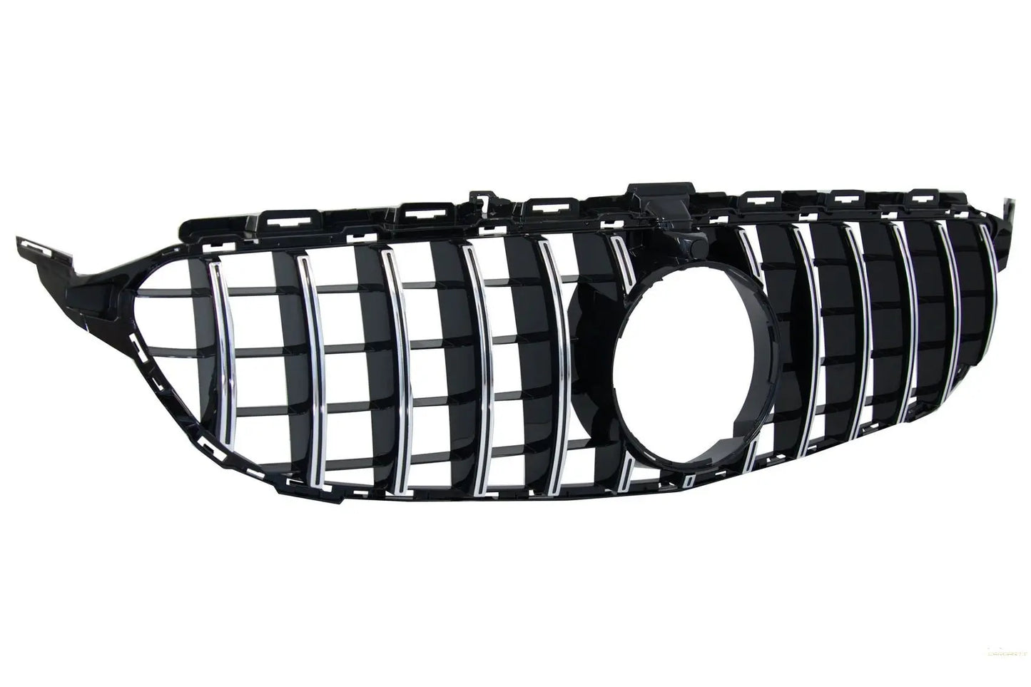 Kühlergrill Passend Für Mercedes C-Klasse W205 S205 C205 (2014-2018) GT-R Panamericana Design Schwarz Chrom Mit/Ohne 360 Kamera KITT Specials