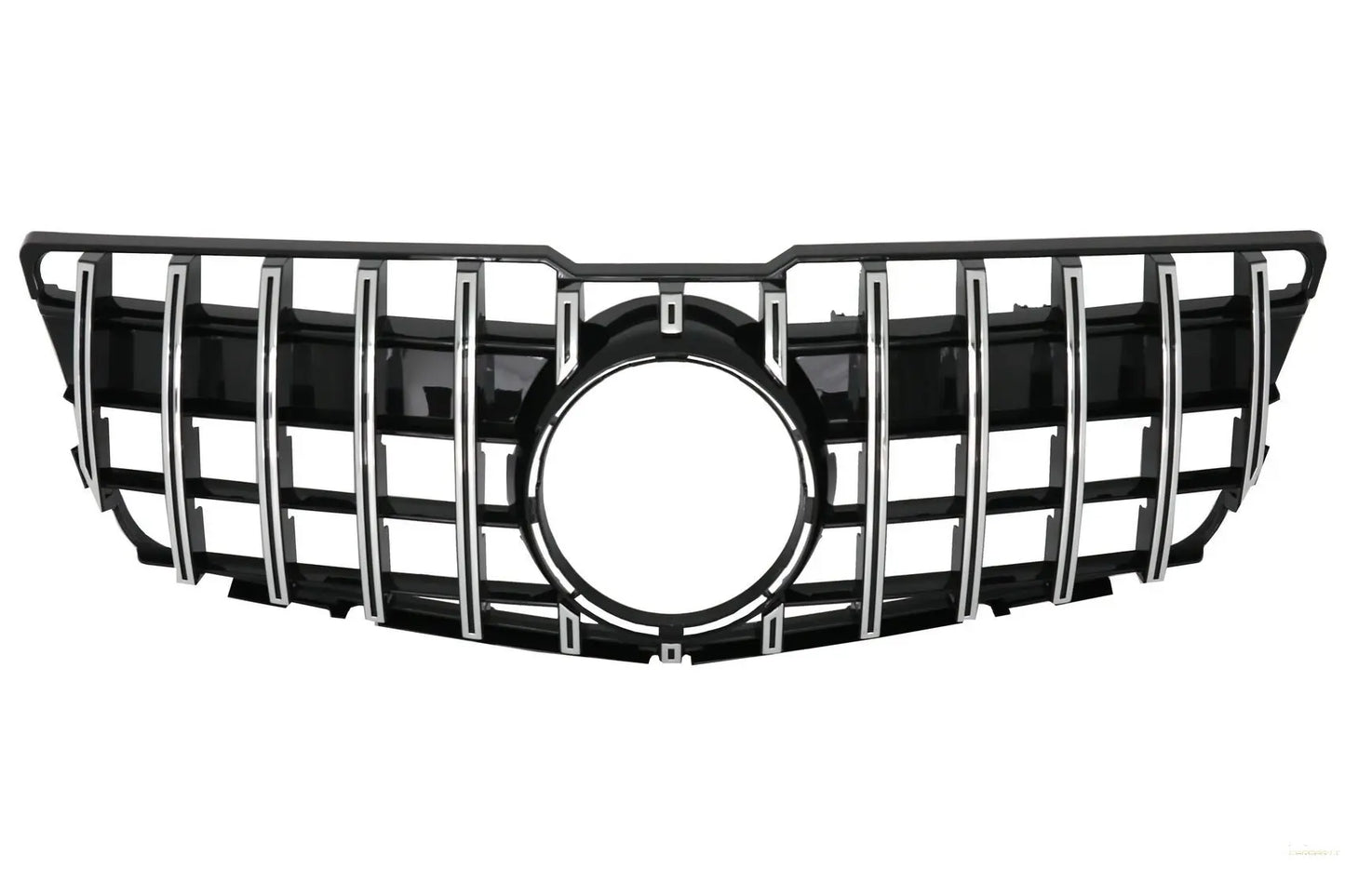 Kühlergrill Passend Für Mercedes GLK-Klasse X204 Pre Facelift (2008-2012) GT-R Panamericana Design Schwarz Verchromt KITT Specials