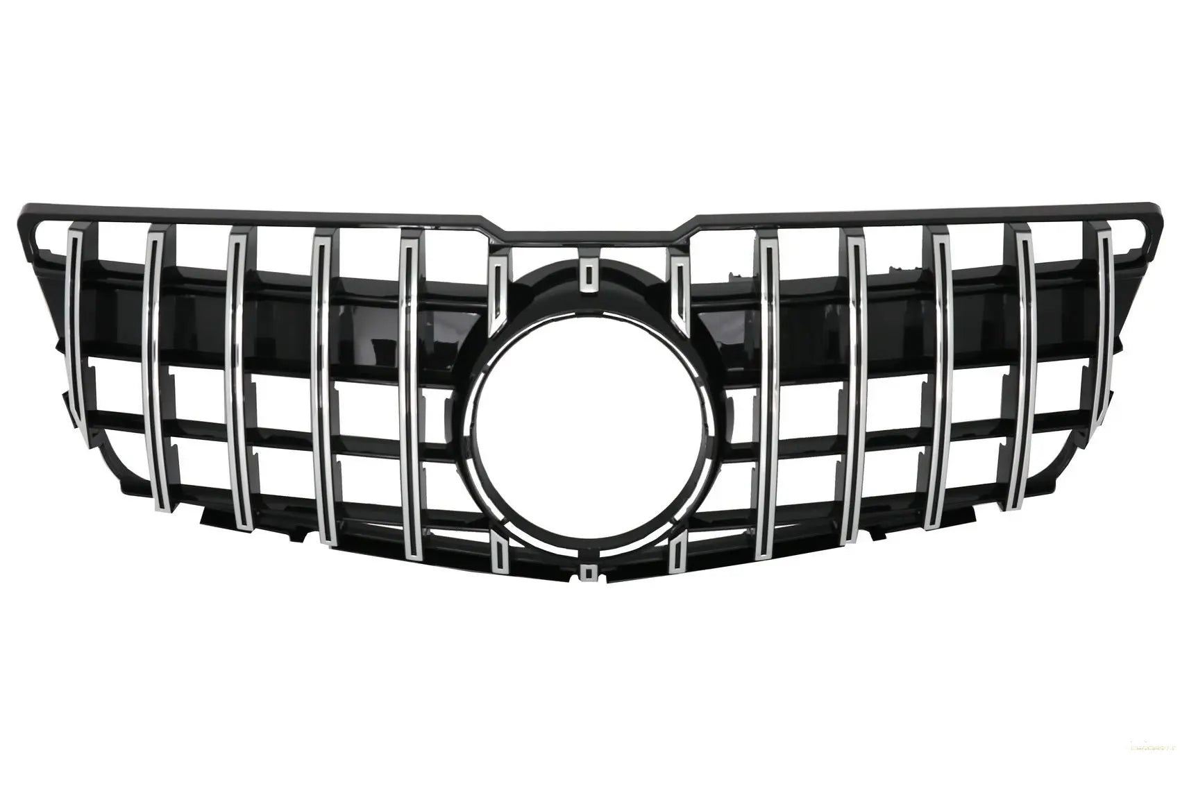 Kühlergrill Passend Für Mercedes GLK-Klasse X204 Pre Facelift (2008-2012) GT-R Panamericana Design Schwarz Verchromt KITT Specials