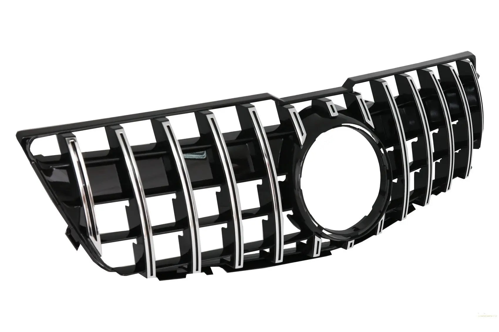 Kühlergrill Passend Für Mercedes GLK-Klasse X204 Pre Facelift (2008-2012) GT-R Panamericana Design Schwarz Verchromt KITT Specials