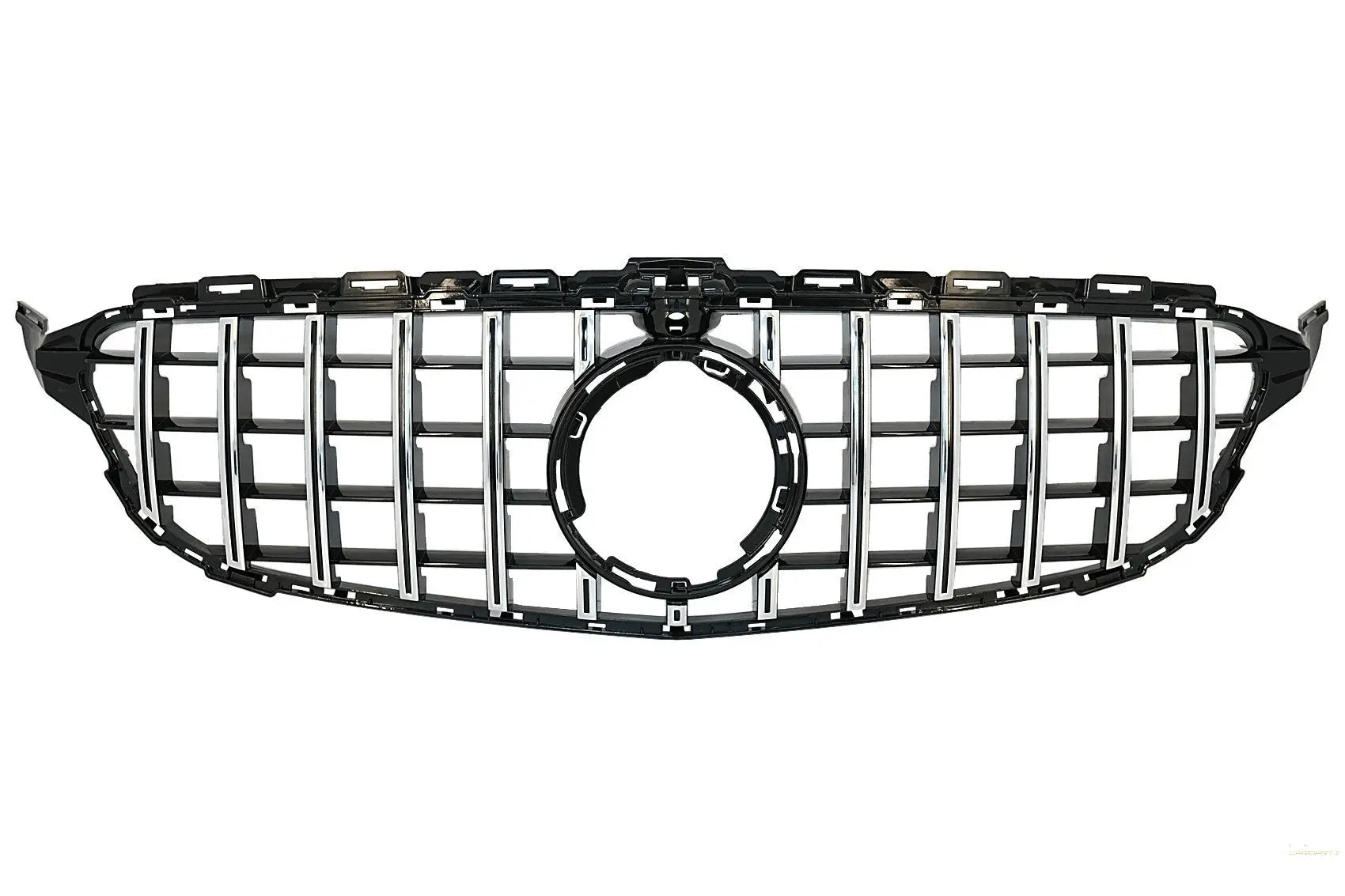 Kühlergrill Passend Für Mercedes W205 Limousine S205 T-Modell A205 Cabriolet C205 Coupé Facelift (03.2018-2020) Mit 360 Kamera Chrom KITT EU