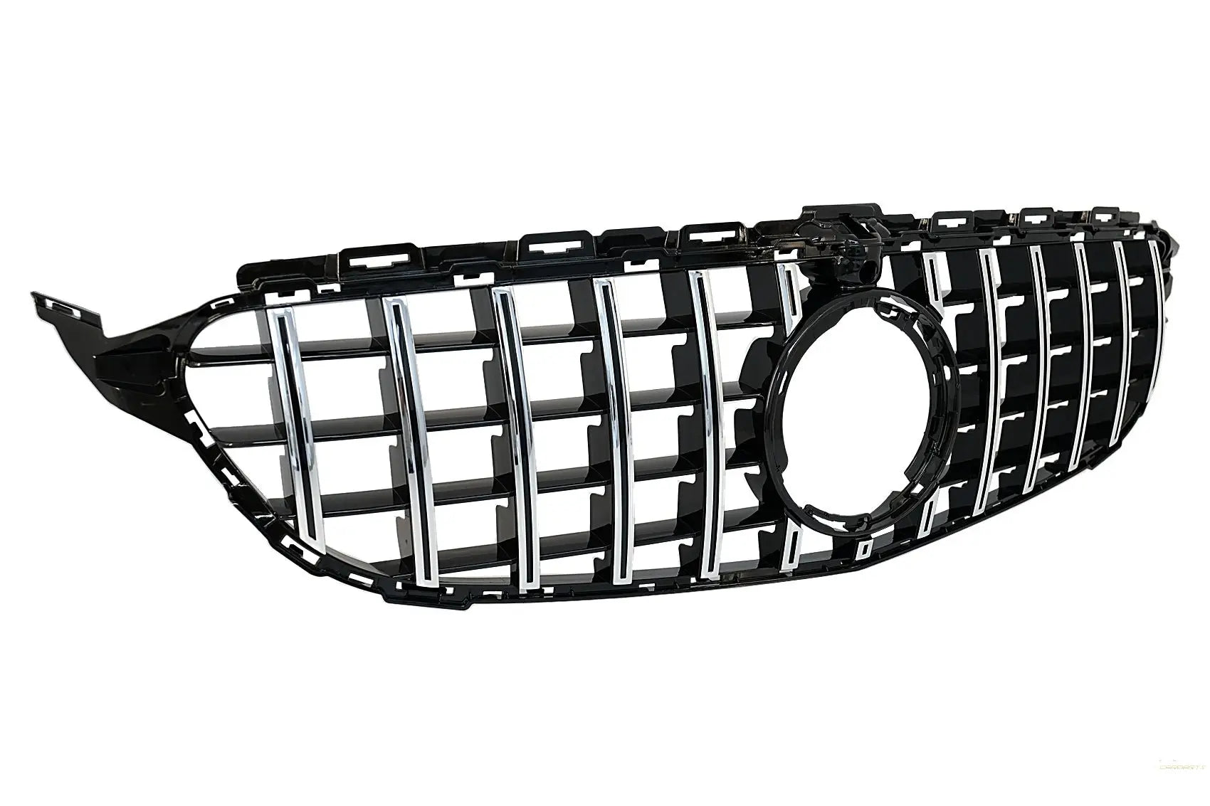 Kühlergrill Passend Für Mercedes W205 Limousine S205 T-Modell A205 Cabriolet C205 Coupé Facelift (03.2018-2020) Mit 360 Kamera Chrom KITT EU