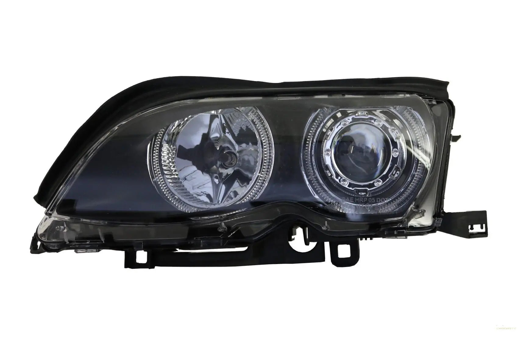 LED Angel Eyes Scheinwerfer Passend Für BMW 3er E46 (09.2001-03.2005) Xenon Design Schwarz KITT Lightning