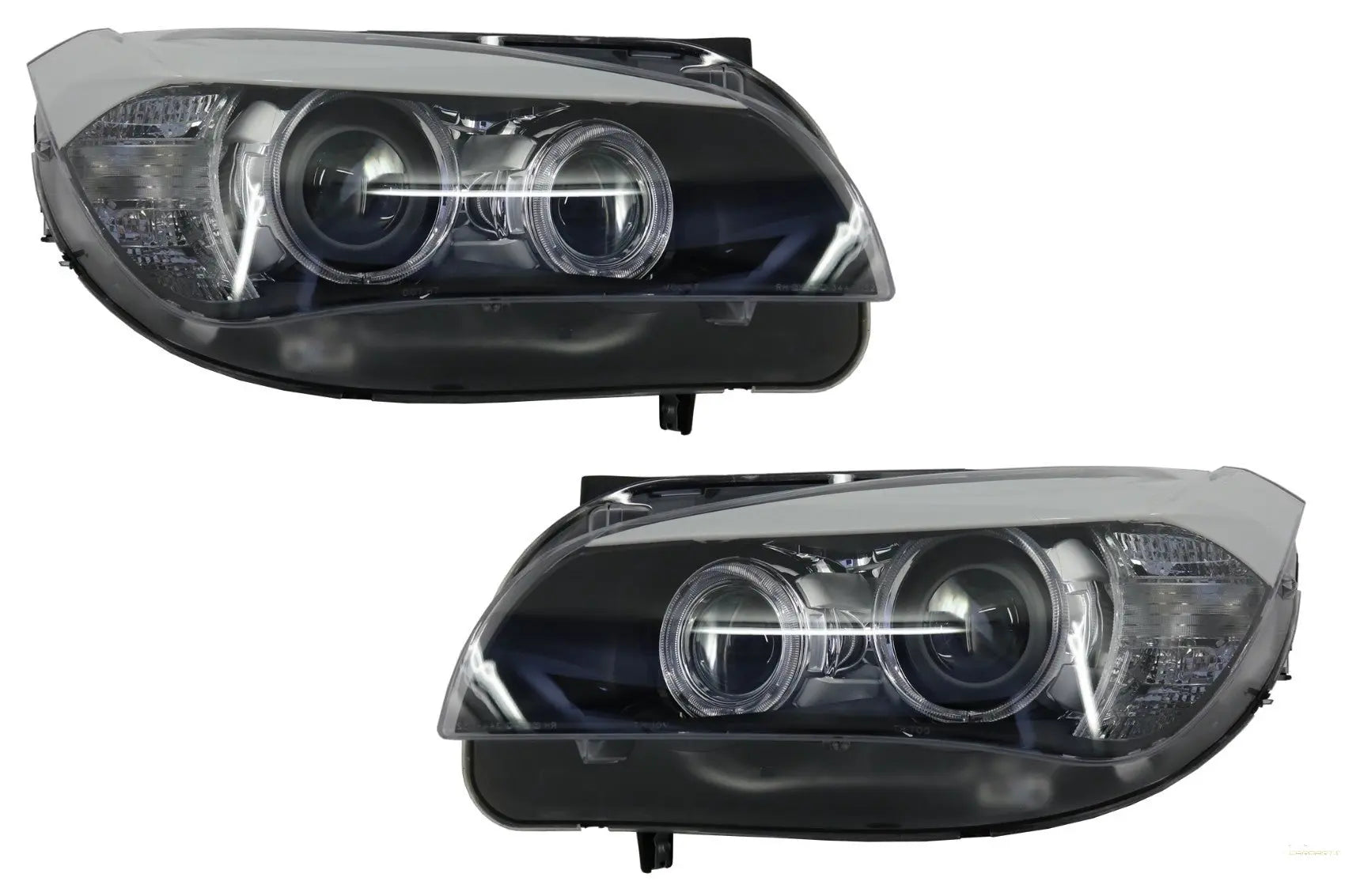 LED Angel Eyes Scheinwerfer Passend Für BMW X1 E84 (2009-2012) Xenon-Look KITT Lightning