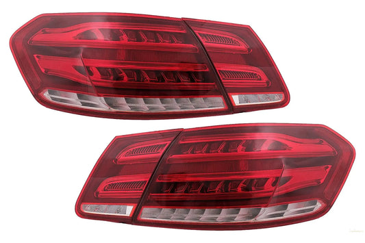 LED-Balkenrückleuchten Passend Für Mercedes E-Klasse W212 Facelift (2013-2016) Dynamisches Sequentielles Blinklicht Rot Klar KITT Lightning