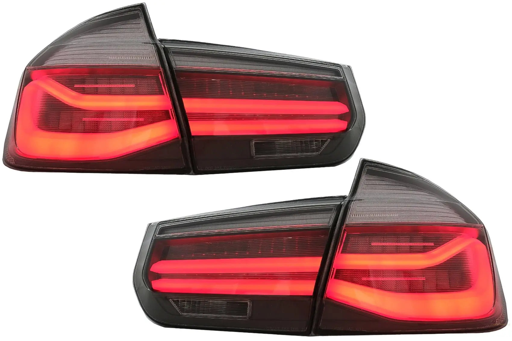 LED Rückleuchten M Look Black Line Passend Für BMW 3er F30 Pre LCI & LCI (2011-2019) Red Smoke Umbau Auf LCI Design Mit Dynamischem Abbiegelicht KITT