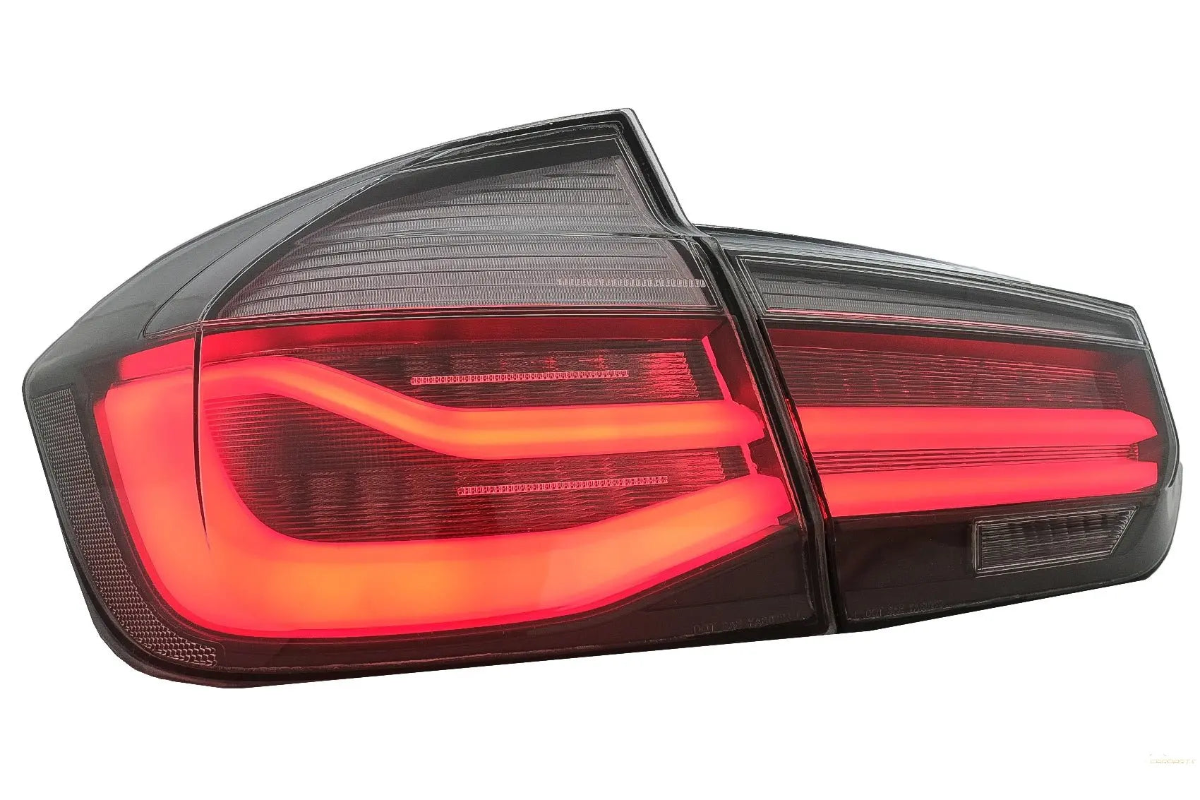 LED Rückleuchten M Look Black Line Passend Für BMW 3er F30 Pre LCI & LCI (2011-2019) Red Smoke Umbau Auf LCI Design Mit Dynamischem Abbiegelicht KITT