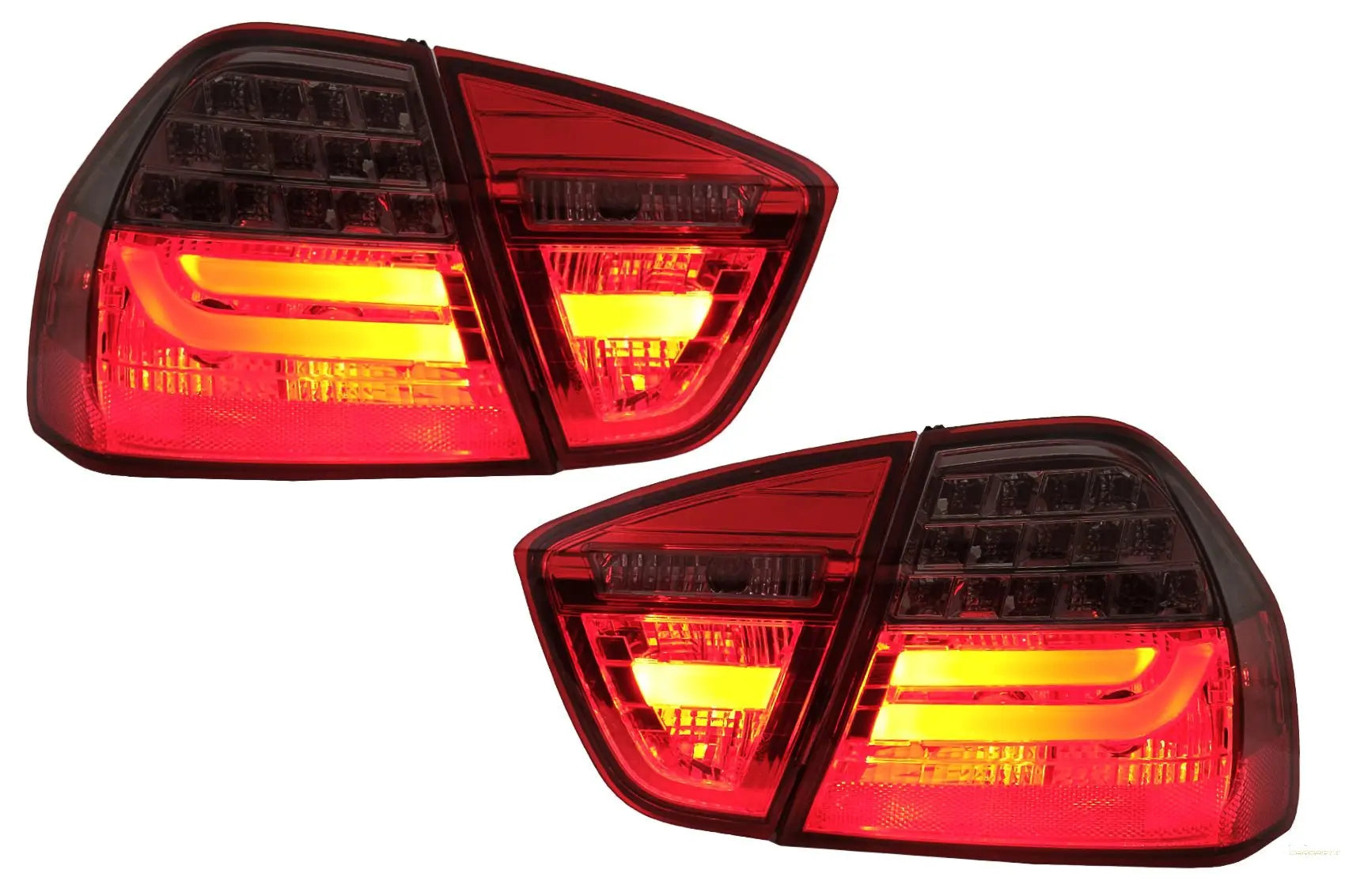 LED Rückleuchten Passend Für BMW 3er E90 (2005-2008) LED Lichtleiste LCI Design Red Smoke KITT Specials