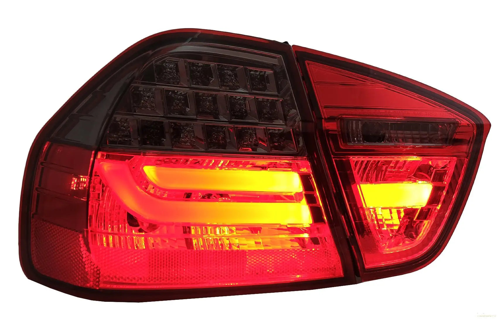 LED Rückleuchten Passend Für BMW 3er E90 (2005-2008) LED Lichtleiste LCI Design Red Smoke KITT Specials