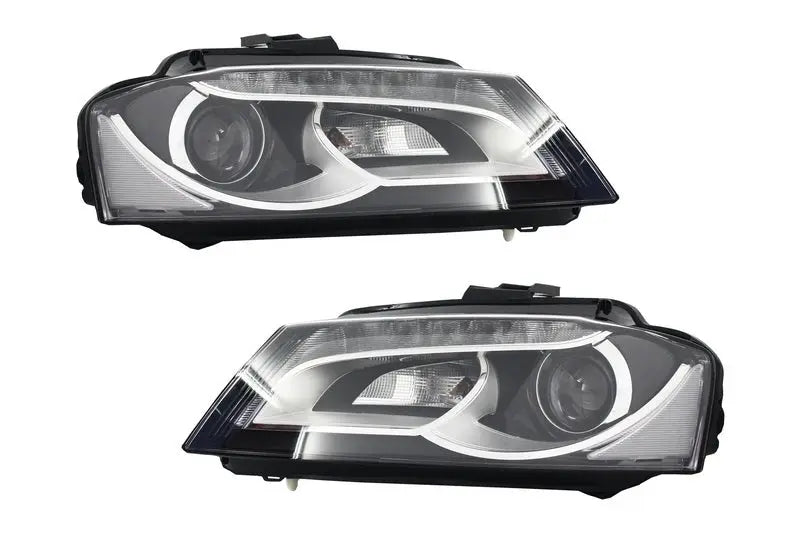 LED Scheinwerfer Passend Für Audi A3 8P1 (2008-2012) Design Schwarz GLAsklar KITT