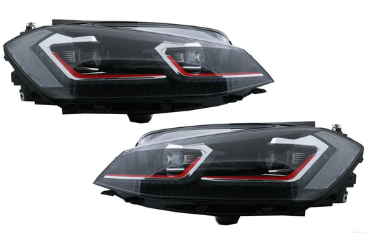 LED-Scheinwerfer Passend Für VW Golf 7.5 VII (2017-Up) GTI-Look Mit Sequentiellem Dynamischem Blinklicht KITT