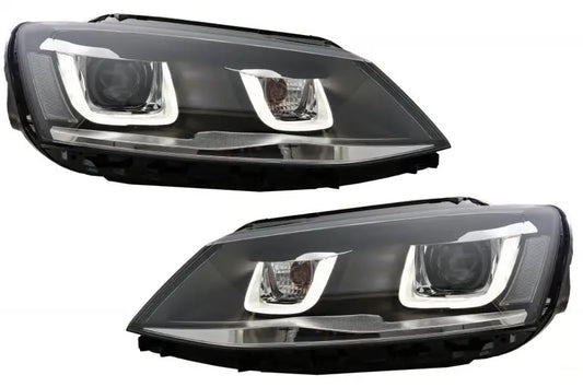LED Scheinwerfer Passend Für VW Jetta Mk6 VI (2011-2017) GTI 3D U Bi-Xenon Design RHD KITT Specials
