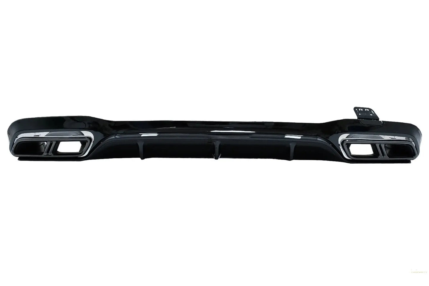 Luftdiffusor Für Die Hintere Stoßstange Mit Auspuffendrohren Passend Für Mercedes E-Klasse W213 (2016-Up) E63s Design All Black Night Package KITT
