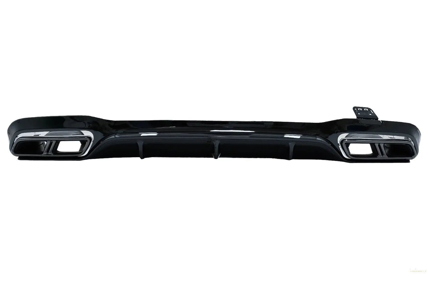 Luftdiffusor Für Die Hintere Stoßstange Mit Auspuffendrohren Passend Für Mercedes E-Klasse W213 (2016-Up) E63s Design All Black Night Package KITT