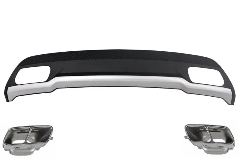 Luftdiffusor Mit Endschalldämpfer Und GT-R Panamericana-Grill, Passend Für Mercedes A-Klasse W176 (2012-08.2018) Sportpaket KITT