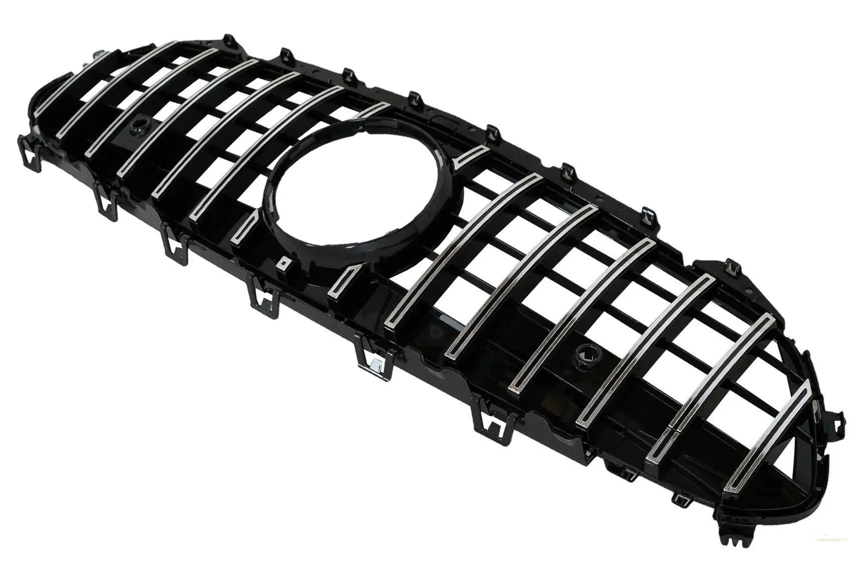 Mittelgitter Passend Für Mercedes CLS-Klasse C257 (2018-Up) GTR-Design Schwarz Verchromt KITT