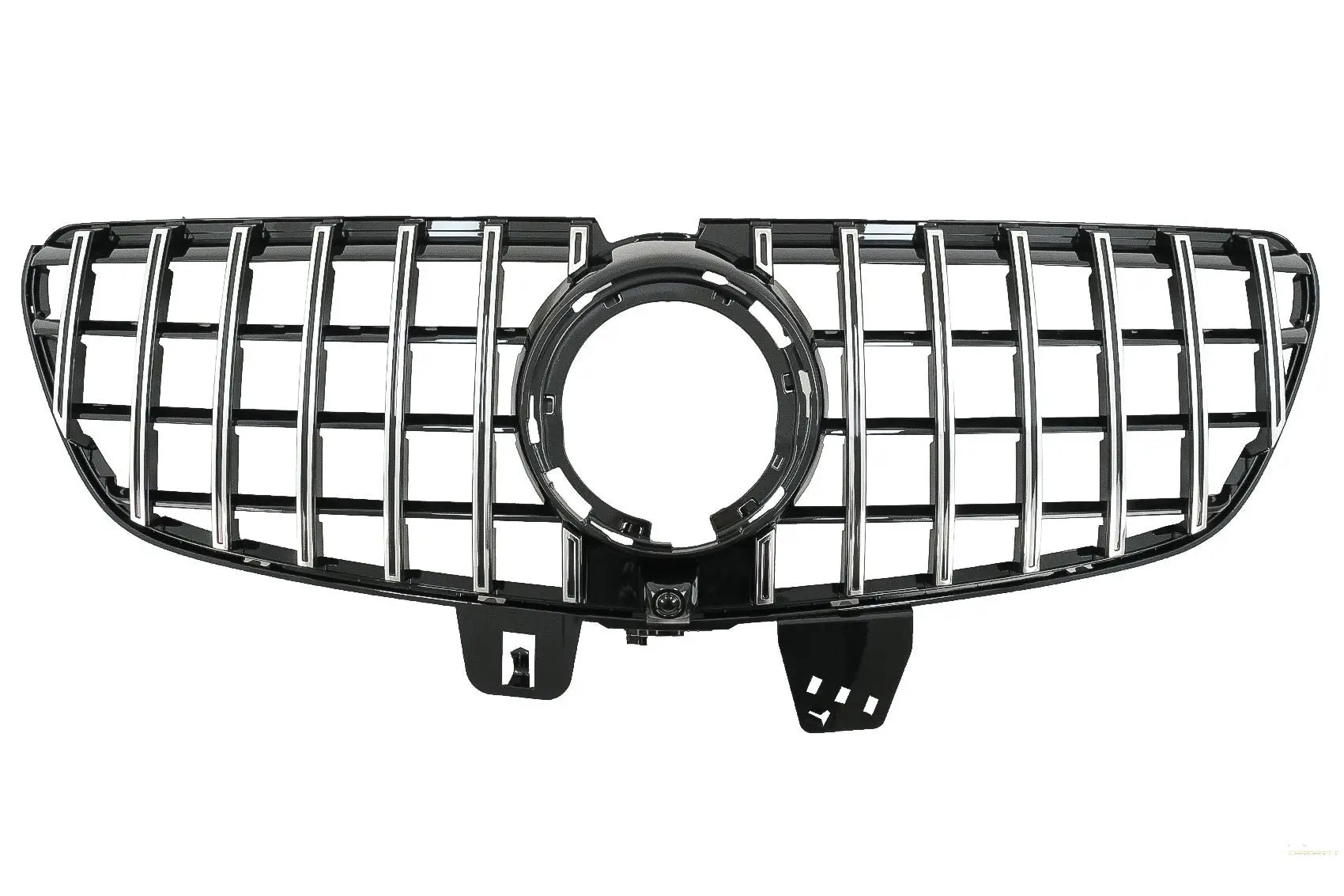 Mittelgitter Passend Für Mercedes V-Klasse W447 Facelift (2020-Up) GT R Panamericana Design Schwarz Verchromt KITT