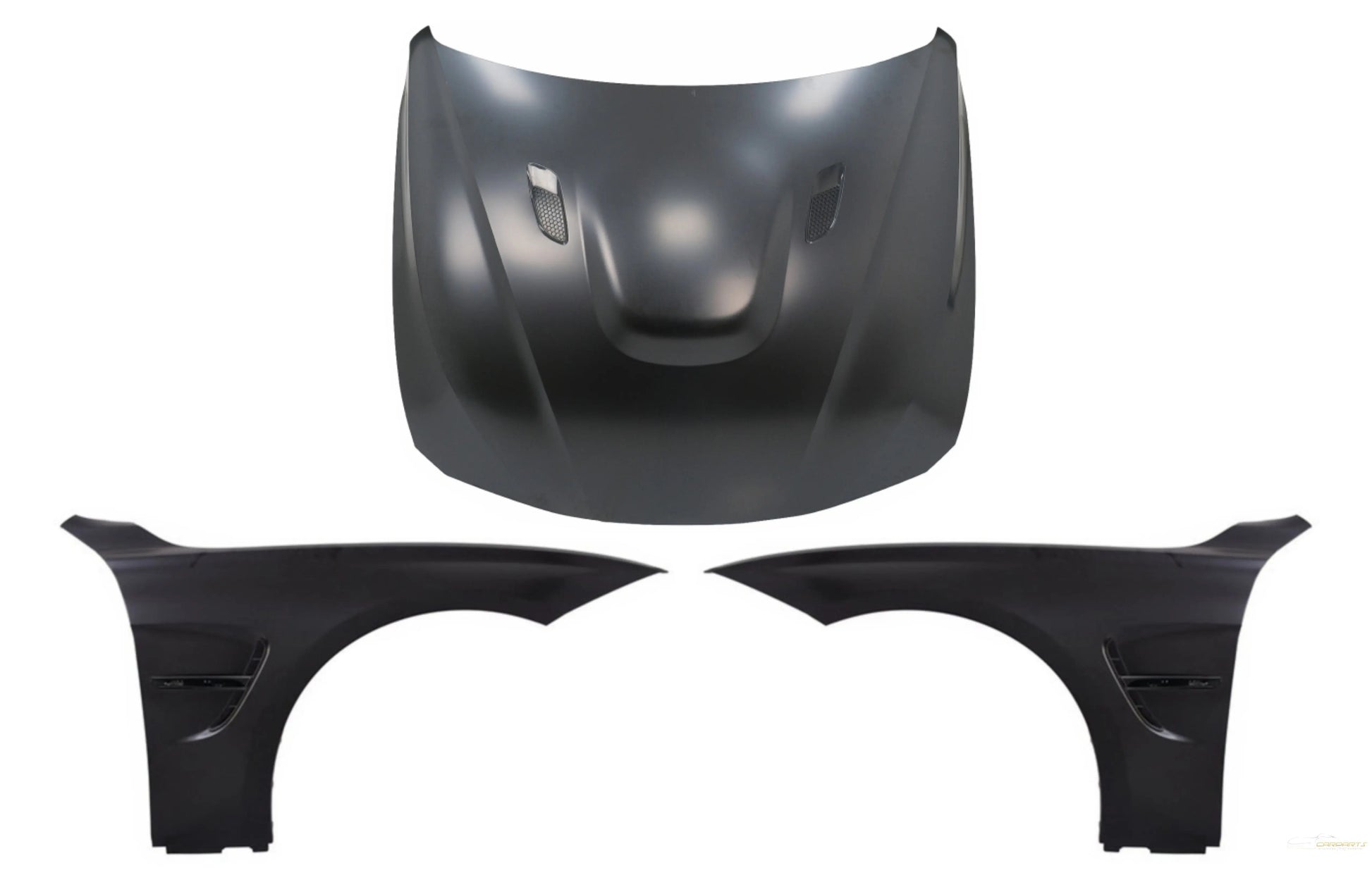 Motorhaube Motorhaube Mit Vorderen Kotflügeln Schwarz Passend Für BMW 3er F30 F31 (2011-2019) M3 GTs Look KITT