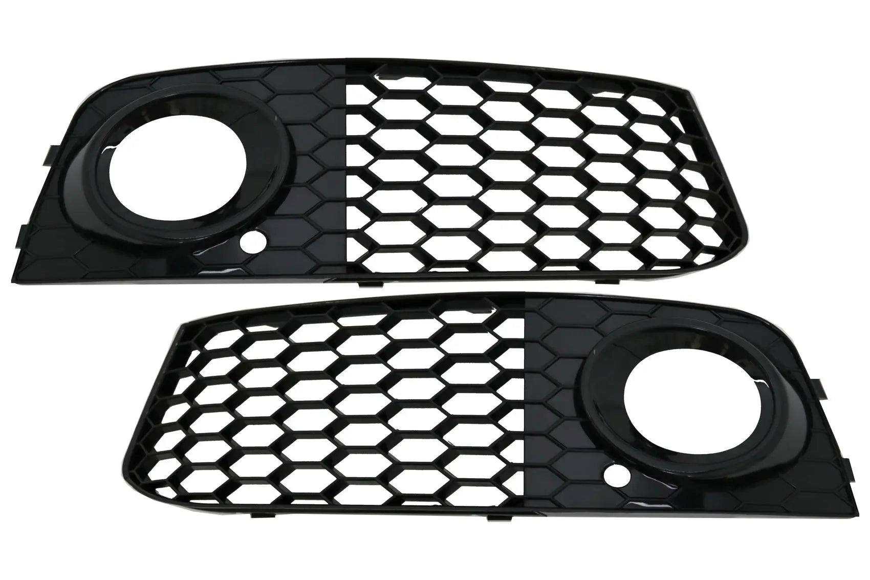 Nebelscheinwerferabdeckungen Seitengitter Passend Für Audi A4 B8 8k (2007-2011) RS4 Look Glossy Black Edition KITT Specials