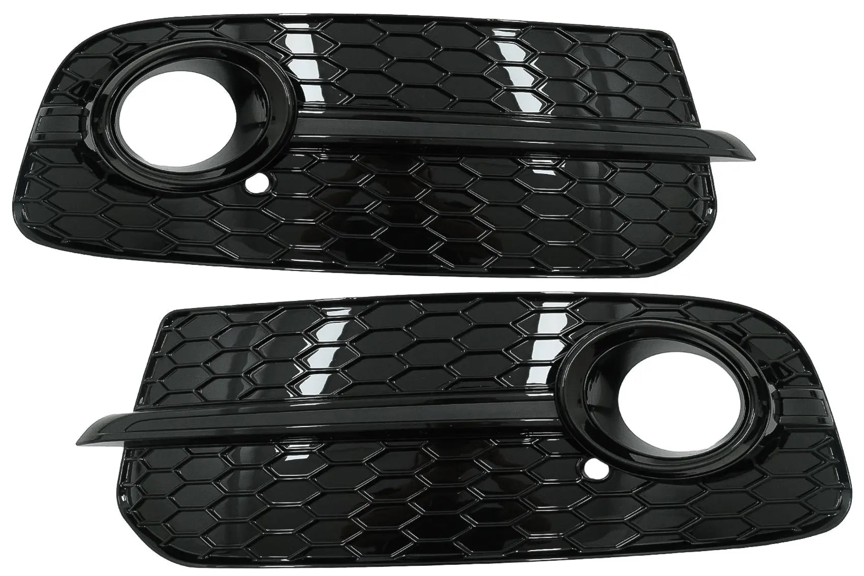 Nebelscheinwerferabdeckungen Seitengitter Passend Für Audi Q5 SUV 8R Facelift (2012-2016) Full Black RS Design KITT