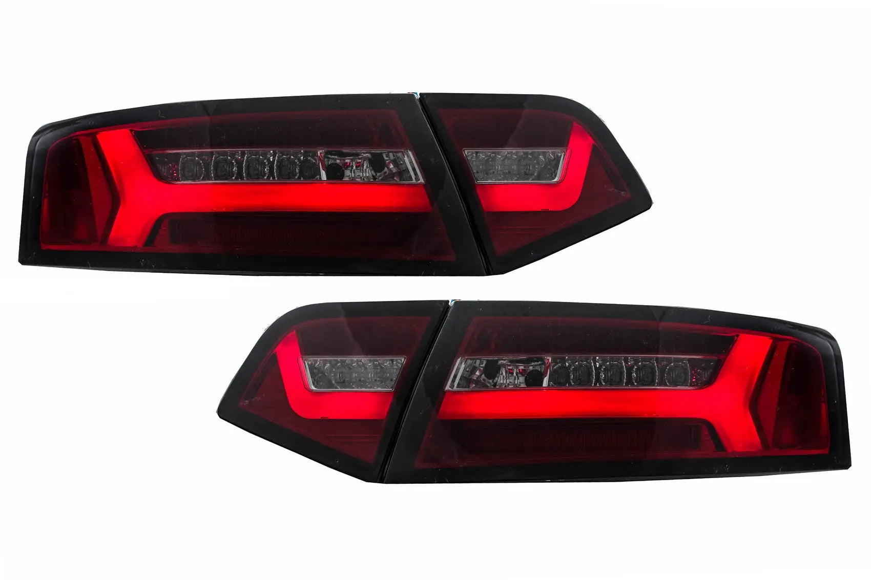 Rückleuchten LED Passend Für Audi A6 4f2 C6 Limousine (2008-2011) Red Smoke Facelift Design Mit Sequentiellen Dynamischen Blinkern KITT Lightning