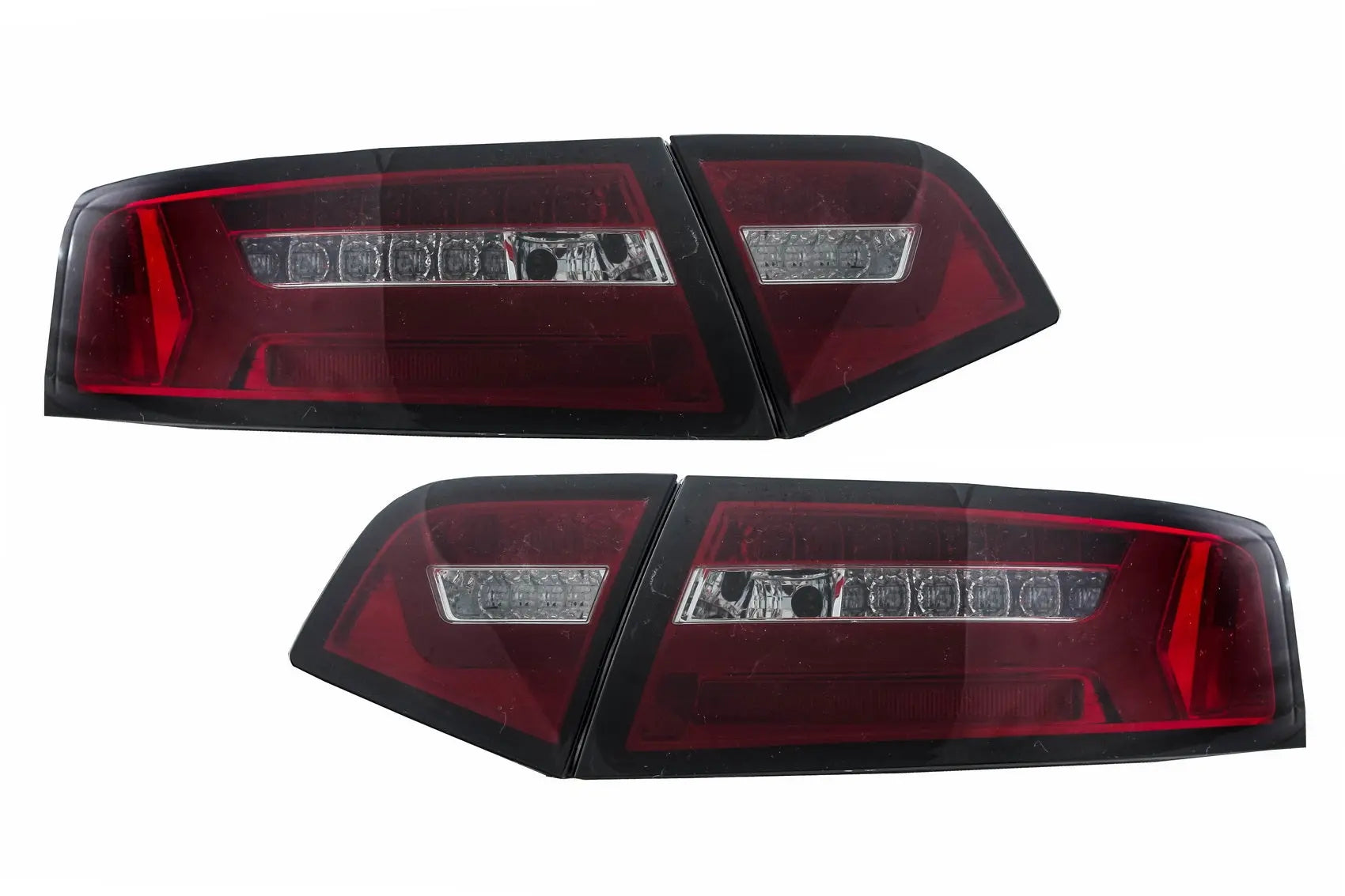 Rückleuchten LED Passend Für Audi A6 4f2 C6 Limousine (2008-2011) Red Smoke Facelift Design Mit Sequentiellen Dynamischen Blinkern KITT Lightning
