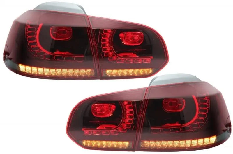 Rückleuchten Voll-LED Passend Für VW Golf 6 VI (2008-2013) R20 Design Roter Rauch Blinker Statisch KITT Specials