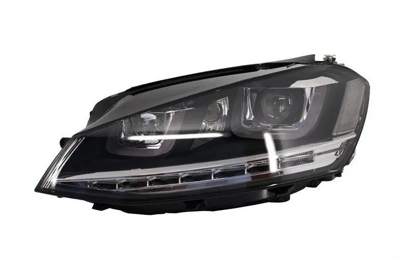 Scheinwerfer 3D LED Tagfahrlicht Geeignet Für VW Golf 7 VII (2012-2017) Silber R-Line LED Fließend Dynamische Sequentielle Abbiegelichter RHD KITT