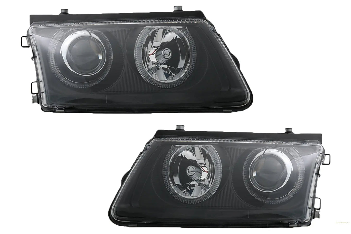 Scheinwerfer Für VW Passat 3b (1996-2000) Schwarz Mit Halo-Felgen KITT Lightning