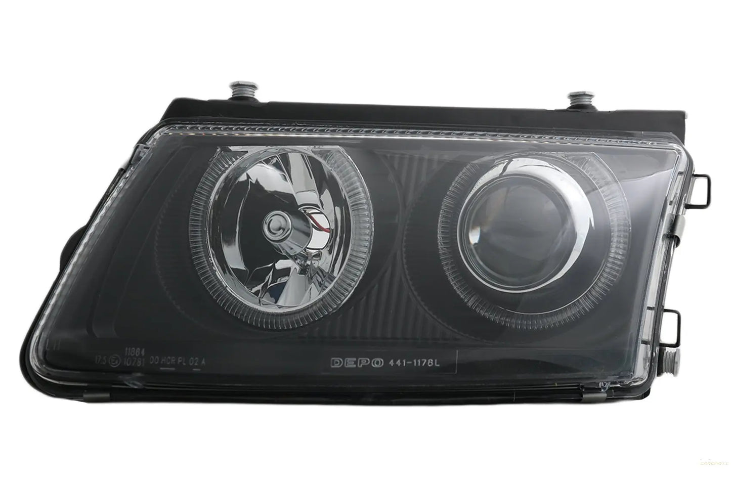 Scheinwerfer Für VW Passat 3b (1996-2000) Schwarz Mit Halo-Felgen KITT Lightning