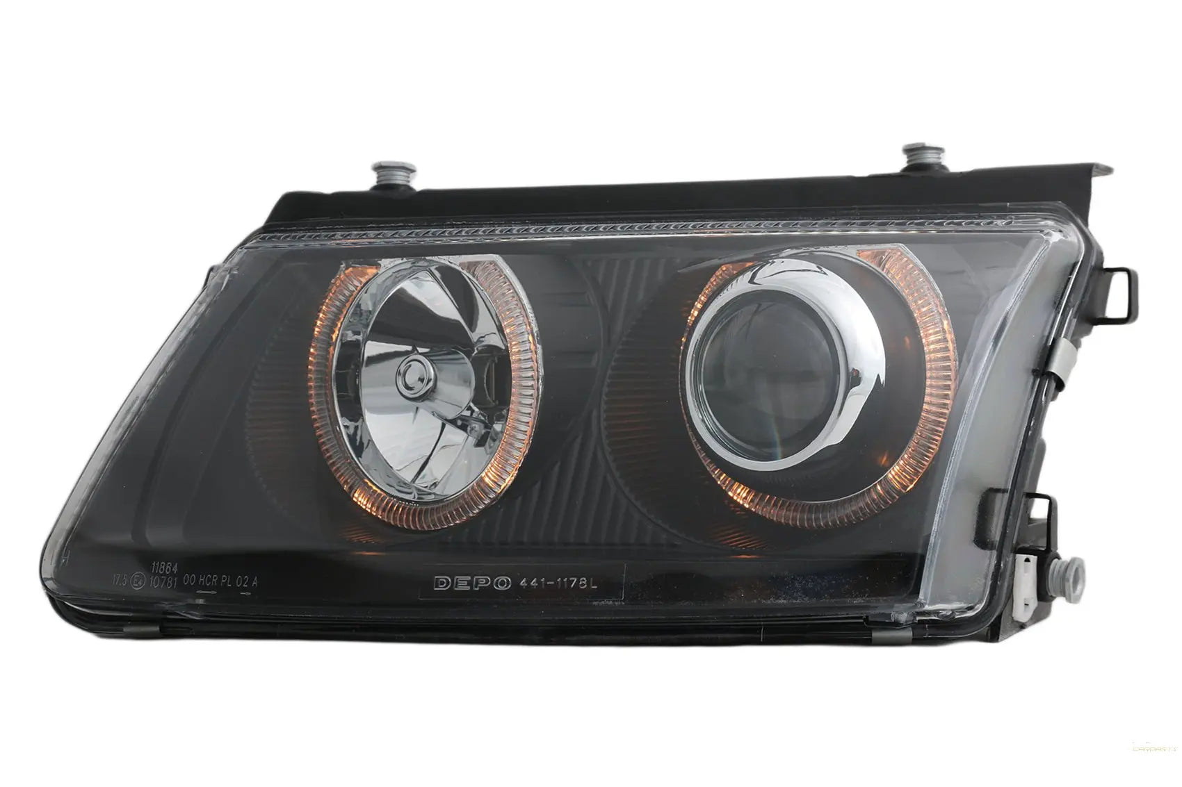 Scheinwerfer Für VW Passat 3b (1996-2000) Schwarz Mit Halo-Felgen KITT Lightning