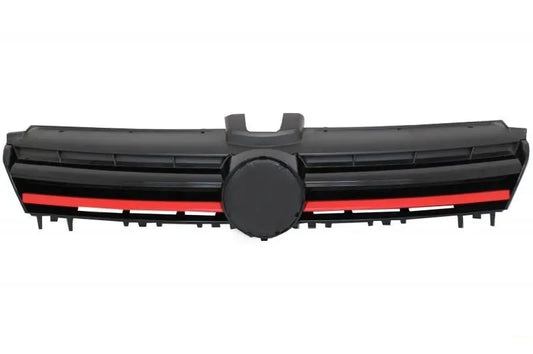 Scheinwerfer LED Sequentieller Dynamischer Blinker Mit Gitter Passend Für VW Golf 7 VII (2013-2017) R Look Rot KITT