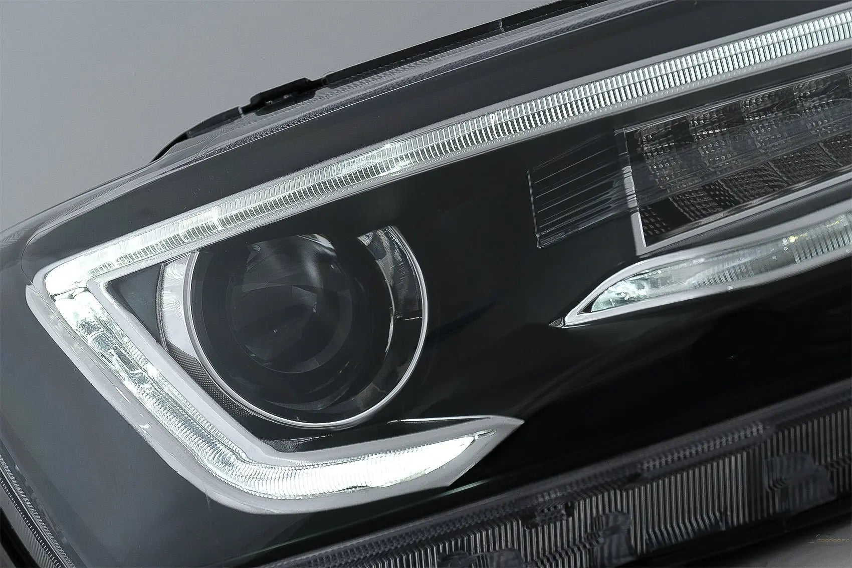 Scheinwerfer LED Tagfahrlicht Dual Beam Linse Passend Für VW Jetta Mk6 VI (2011-2017) RHD Bi-Xenon Design Mit Dynamischen Blinkern Schwarzes Gehäuse KITT