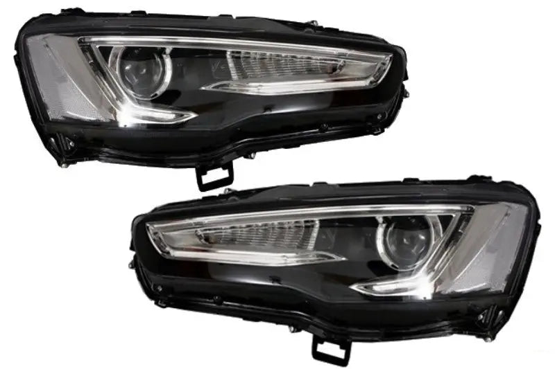 Scheinwerfer LED Tagfahrlicht Geeignet Für Mitsubishi Lancer (2007-2017) Dual Projektor Dynamisches Sequentielles Signal KITT
