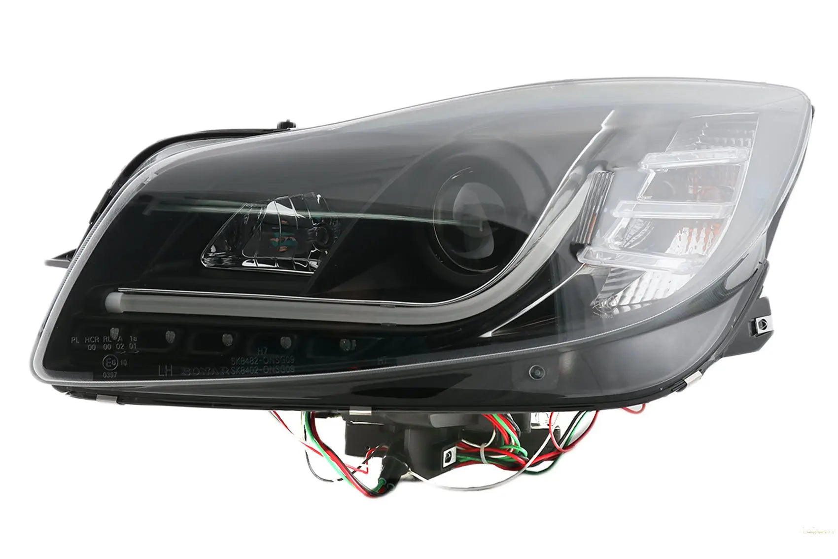 Scheinwerfer Passend Für Opel Insignia (2009) LED Drl Tagfahrlicht Schwarz KITT Lightning