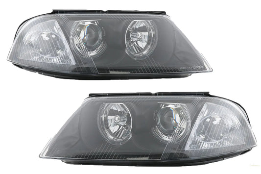 Scheinwerfer Passend Für VW Passat 3bg B5 (09.2000-03.2005) 2 Halo Felgen Schwarz KITT Lightning