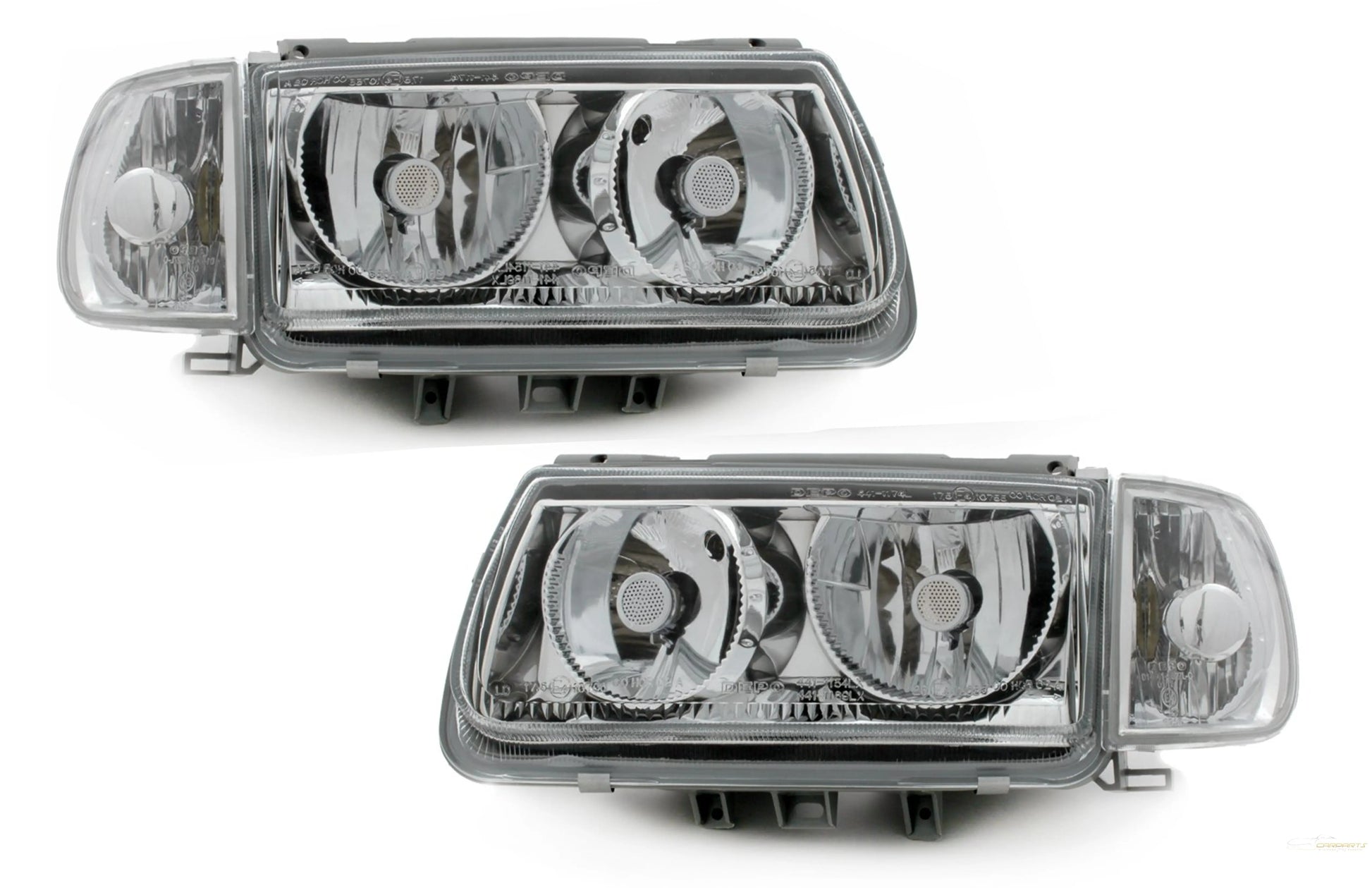 Scheinwerfer Passend Für VW Polo 6n (1995-1998) Chrom KITT Lightning