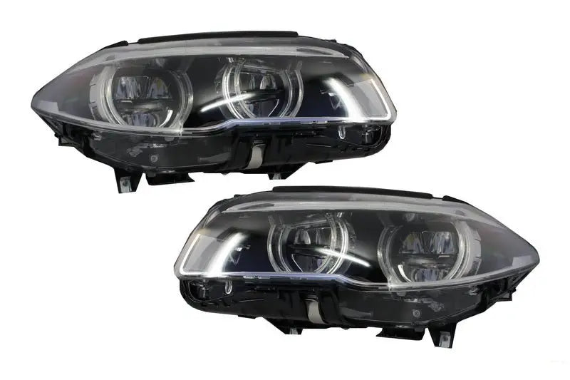 Scheinwerfer Voll-LED Passend Für BMW 5er F10 F11 (2011-2013) Angel Eyes KITT Specials