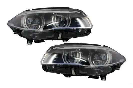 Scheinwerfer Voll-LED Passend Für BMW 5er F10 F11 (2011-2013) Angel Eyes KITT Specials