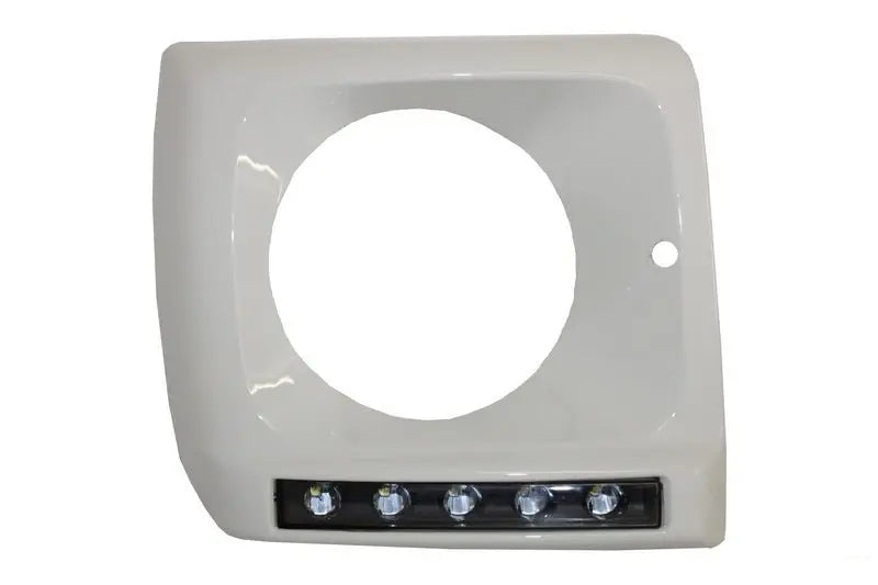 Scheinwerferabdeckungen Weiß Mit LED Tagfahrlicht Passend Für Mercedes G-Klasse W463 (1989-2012) G65 Design KITT