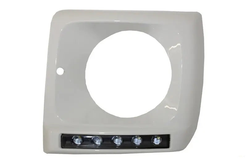 Scheinwerferabdeckungen Weiß Mit LED Tagfahrlicht Passend Für Mercedes G-Klasse W463 (1989-2012) G65 Design KITT