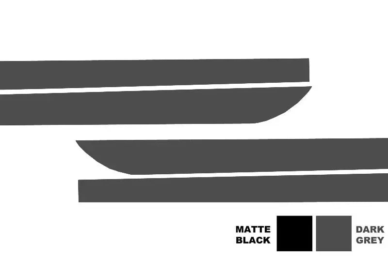 Seitenaufkleber Aus Vinyl Passend Für BMW F10 F11 5er Serie (2011-Up) Dunkelgrau M-Performance Design KITT