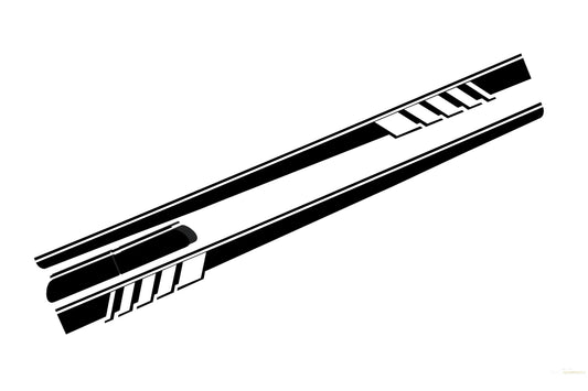 Seitenaufkleber Vinyl Passend Für Mercedes C-Klasse C205 Coupé A205 Cabriolet (2014) C63 Design Piano Black KITT