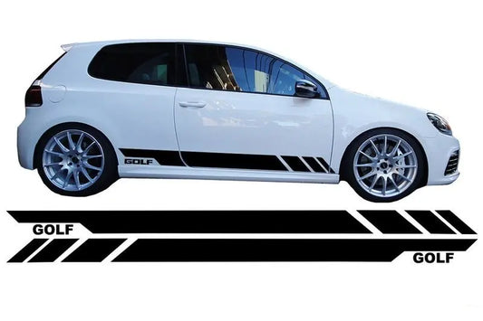 Seitenaufkleber Vinyl Schwarz Passend Für VW Golf 5 6 7 V Vi VII (2003) KITT Specials