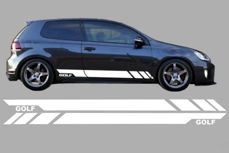 Seitenaufkleber Vinyl Weiß Passend Für VW Golf 5 6 7 V Vi VII (2003) KITT Specials