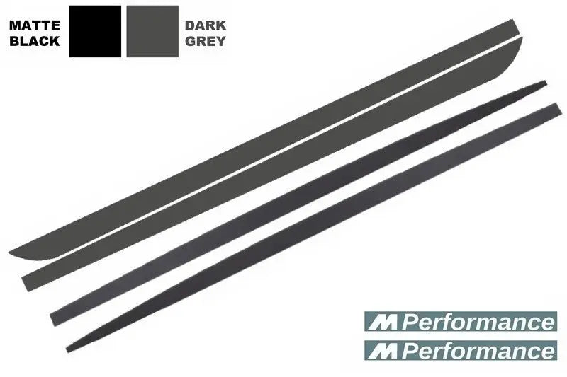 Seitenschweller-Aufsatzlippenaufsätze Mit Dekor Dunkelgrau Passend Für BMW F10 F11 5er (2011) M-Performance Design KITT