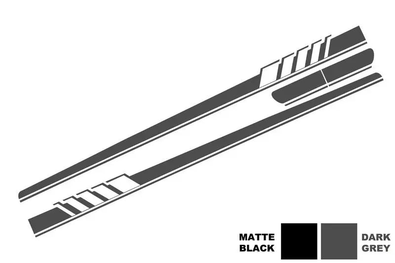 Set Aufkleber Seitenaufkleber & Obere Motorhaube Dach Heckklappe & Aufkleber Spiegel Dunkelgrau Passend Für Mercedes C205 Coupé A205 Cabriolet A45 KITT