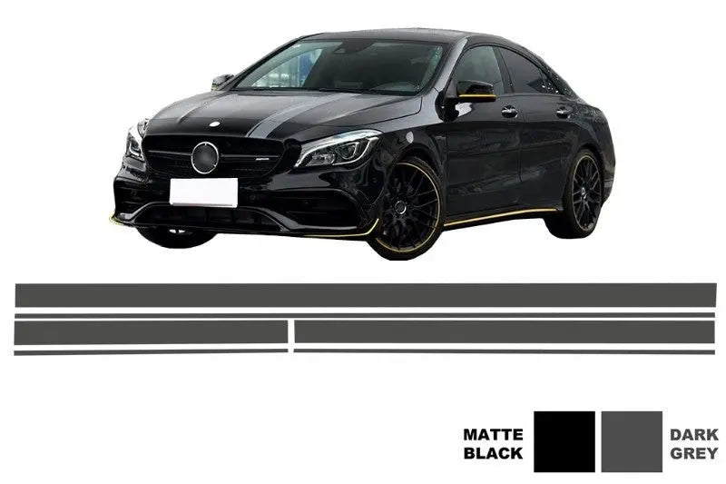 Set Aufkleber Vinyl Dunkelgrau Obere Motorhaube Dach & Heckklappe Passend Für Mercedes CLA W117 C117 X117 (2013-2016) A Klasse W176 A45 Design KITT