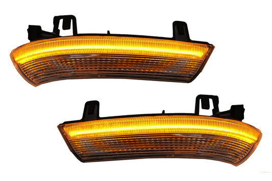Spiegel Dynamischer LED-Blinker Passend Für VW Golf 5 Golf 6 Variante Golf Plus Jetta Passat B6 3C Sharan Skoda Superb Smoke KITT