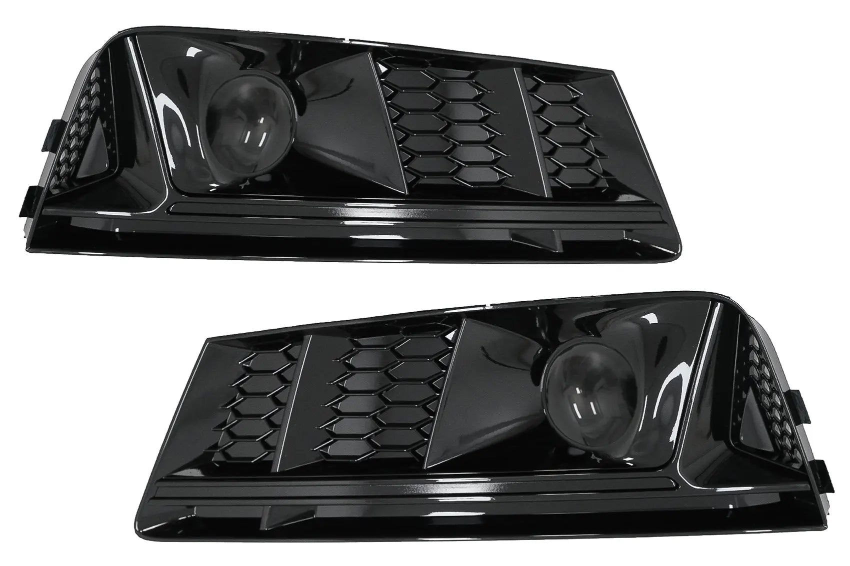 Stoßfänger Unterer Kühlergrill Zubehörabdeckungen Seitengitter Passend Für Audi A4 B9 Limousine Avant (2016-2018) RS4 Design Black Edition KITT